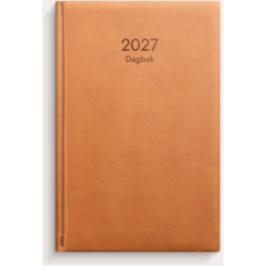 D1029 Almanacka Burde 1029 Dagbok Konstläder Inbunden 2027 Cognac