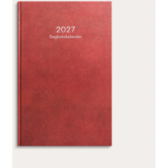 D1087 Almanacka Burde 1087 Dagbokskalender Inbunden 2027 Röd