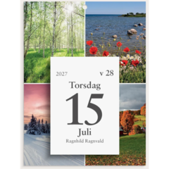 D1301 Almanacka Burde 1301 Väggplån Med Dagblock Årstiderna 2027