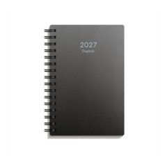 D1023 Almanacka Burde 1023 Dagbok PP-plast 2027 Svart