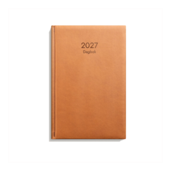 D1029 Almanacka Burde 1029 Dagbok Konstläder Inbunden 2027 Cognac