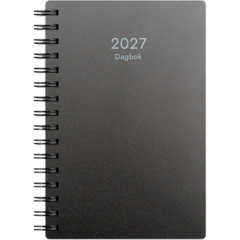 D1023 Almanak Burde 1023 Dagbog PP-plast 2025 Sort