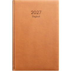 D1029 Almanak Burde 1029 Dagbog Kunstlæder Indbundet 2027 Cognac