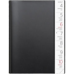 D1106 Burde 1106 Large Weekly Planner Plastic 2027 Black