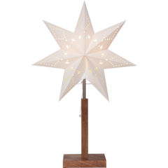 23233 Stjärna på fot Star Trading Karo E14 Vit/brun 34x55x14 cm