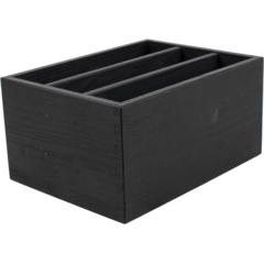 BQ075B Menyhållare Box Svart