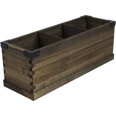 BQ300M-1 Besticklåda 3-fack Select Concept Brun 36,5x12,5cm
