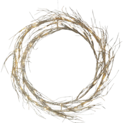 69126 Krans Star Trading Fizzy 50 LED Guld 45x45x5 cm