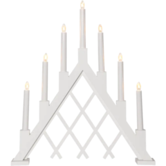 ST15611 Ljusstake Star Trading Rute E10 Brun/vit 44,5x51,5x6 cm