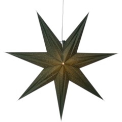ST50295 Pappersstjärna Star Trading Holly Grön/röd 60x60x17 cm