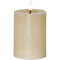 ST60110 LED Blockljus Star Trading Flamme Flow Timer Beige H12,5 cm