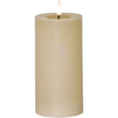 ST60130 LED Blockljus Star Trading Flamme Flow Timer Beige H17,5 cm