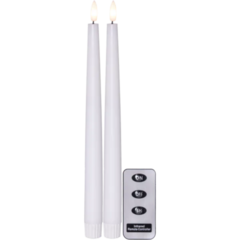 ST61840 LED Antikljus 2-pack Star Trading Flamme Slim Timer Vit