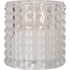 ST61890 LED Ljus Star Trading Flamme Dotty Timer Transparent/röd