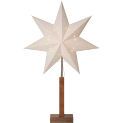 232340 Stjärna på fot Star Trading Karo E14 Vit/brun 43x70x15 cm