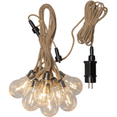 47690 Ljusslinga Star Trading Jutta utomhus 10 LED Beige 450x10 cm