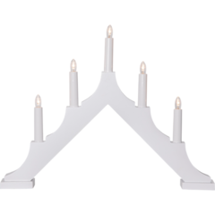 ST21991 Ljusstake Star Trading Alma 5 LED Vit/beige/röd 44x33,5 cm