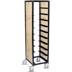 120854 Tray Trolley Bakers Black/Natu