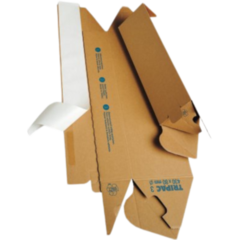 572996 Papptub Trekant Brun Kartong