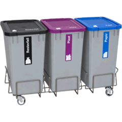 HYK54043 Vagn Hykab 3st till 25/40L Kärl Zink