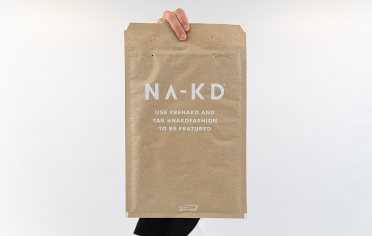 NA-KD bubbelkuvertpåsar är tillverkad av gräspapper