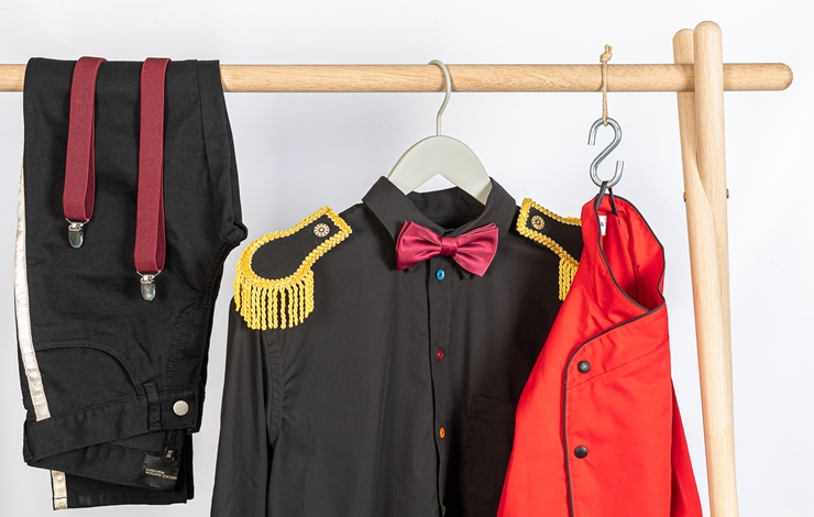 Arbetskläder med tryck.