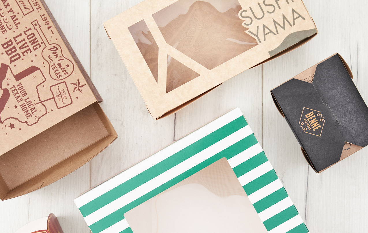 Matförpackningar med eget tryck