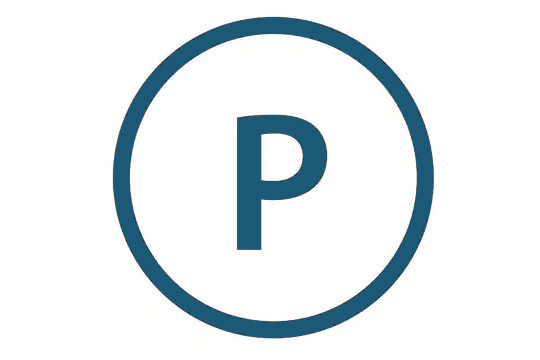 Cirkel med bokstaven P- Kemtvätt med perkloretylen