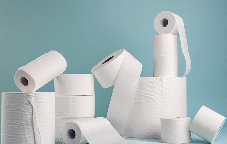 Pappershanddukar, torkpapper, toalettpapper och torkdukar som sträcker sig över tre prisvärda sortiment; basic, comfort och exclusive.