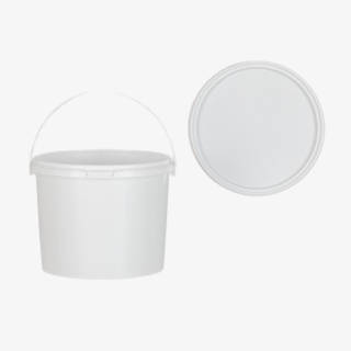 Livsmedelsgodkända hinkar med lock för livsmedel