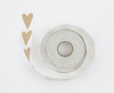 Presentetikett hjärta