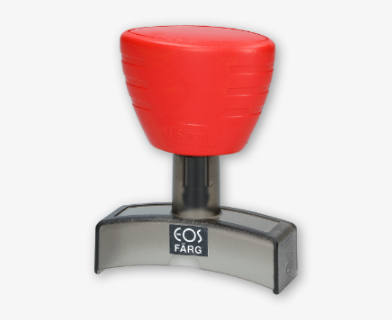 Stämpel med rött handtag