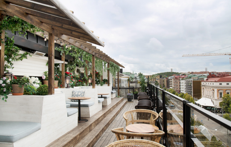 Takterass med uteservering