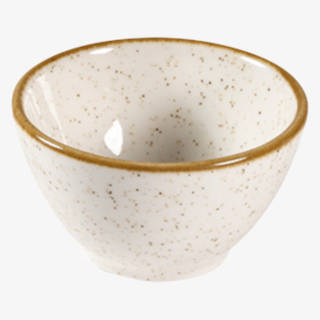 Dippskålar och dippfat i porslin, glas och rostfritt stål.