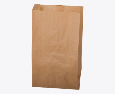 Brun plan papperspåse