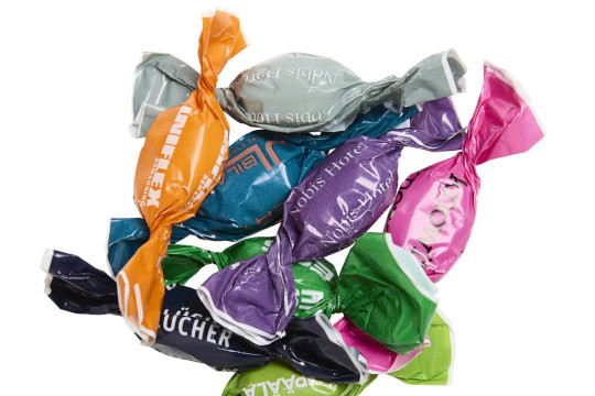 Karameller med tryck