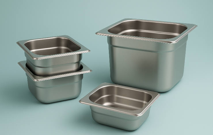 Rostfria kantiner i olika storlekar