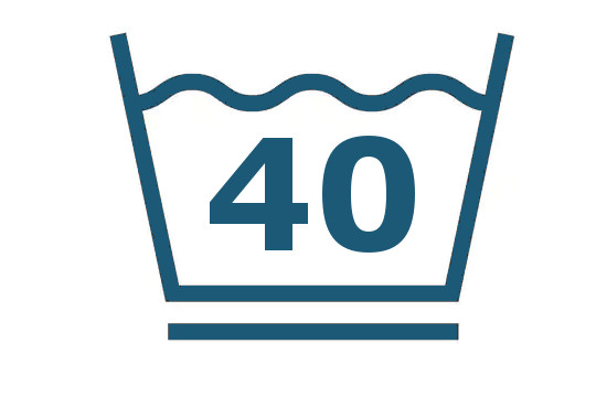 Tvättbalja med en linje under