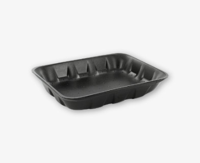 Svart Plasttråg för livsmedel