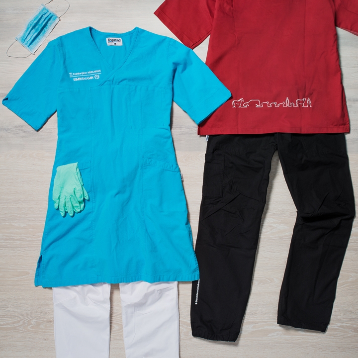 Vårdkläder med eget tryck