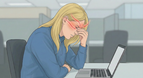 Silmien väsymys – kuvitus