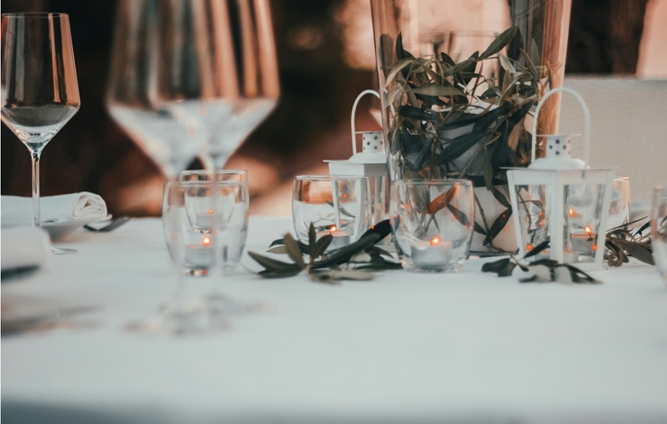 Ljus och lyktor för julbordet