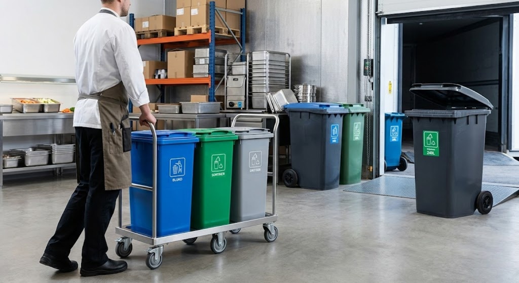 Sorteringskärl och vagnar