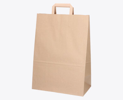 Pappersbärkasse med plana handtag 