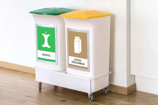 Skyltar för källsortering