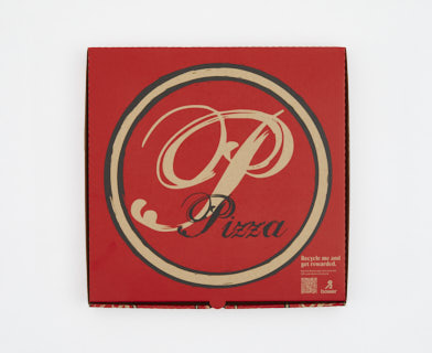 röd Pizzakartong från Tingstad