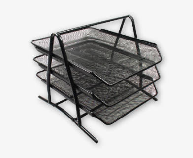 Svart Brevfack i 3 lager