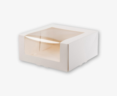 Vit konditoriförpackning med fönster