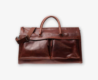 Weekendväska i svart läder