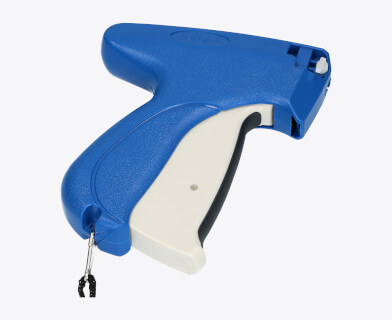 En blå och vit fästpistol för prismärkning modell Jolly Standard S